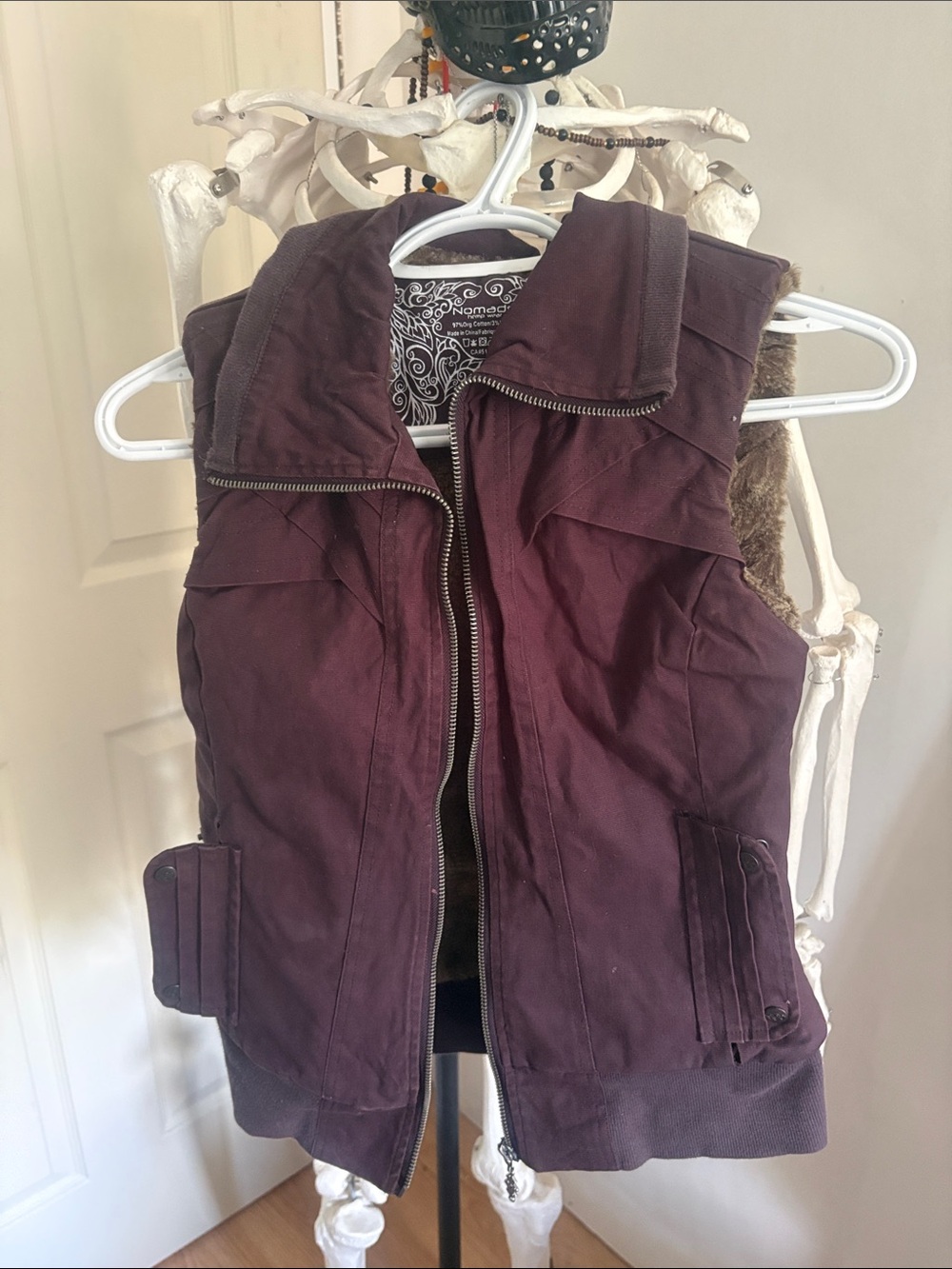 Nomad Women's Faux-Fur Lined Puffer Jacket in Deep Plum